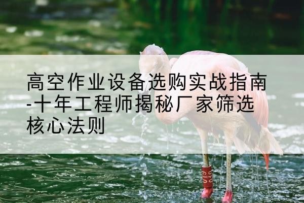五通桥剪叉式升降机厂家-高空作业设备选购实战指南-十年工程师揭秘厂家筛选核心法则